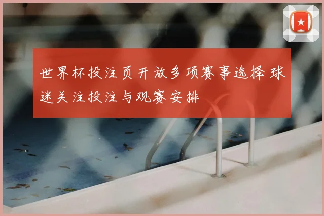 世界杯投注页开放多项赛事选择 球迷关注投注与观赛安排